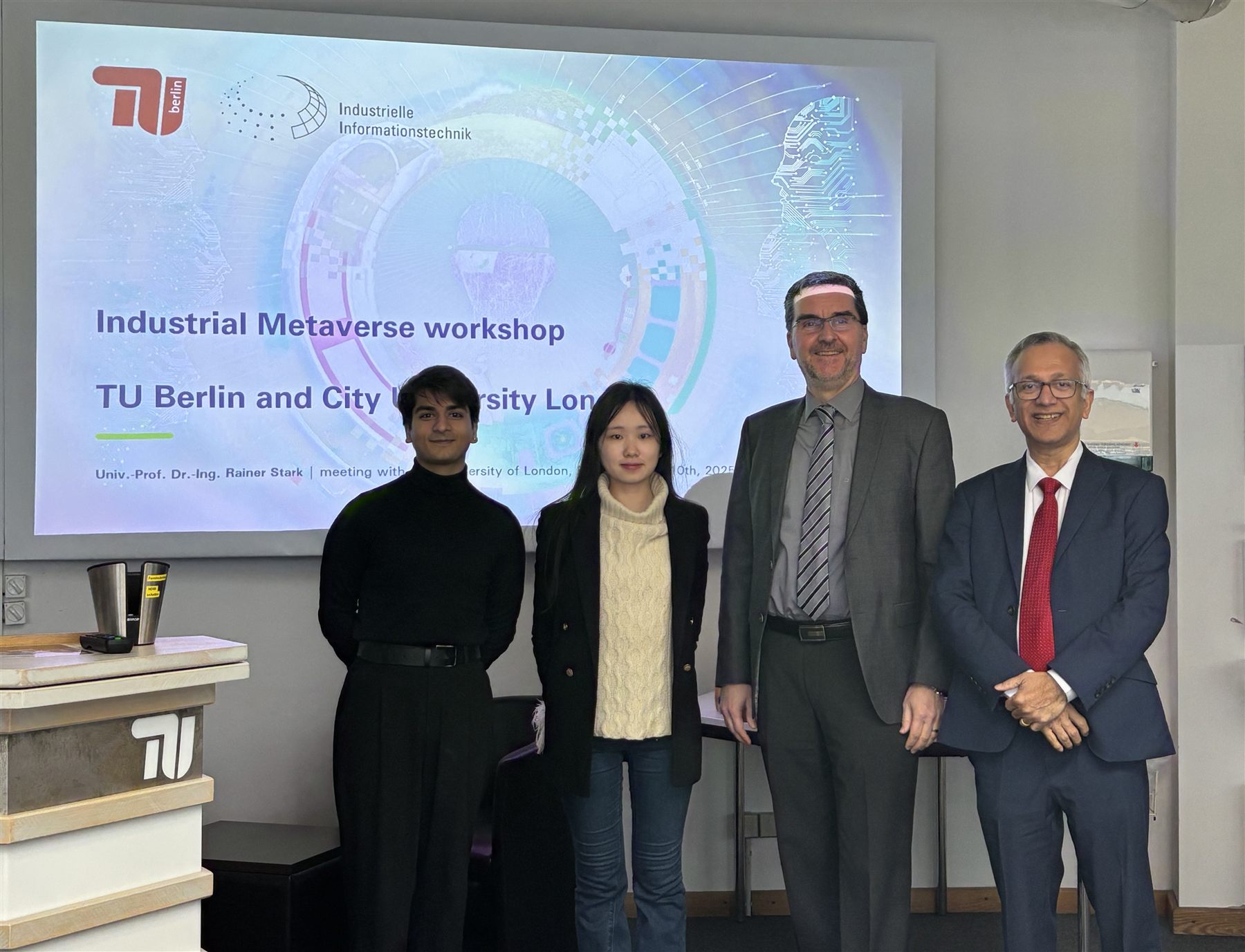 Industrial Metaverse workshop group photo at TU Berlin.